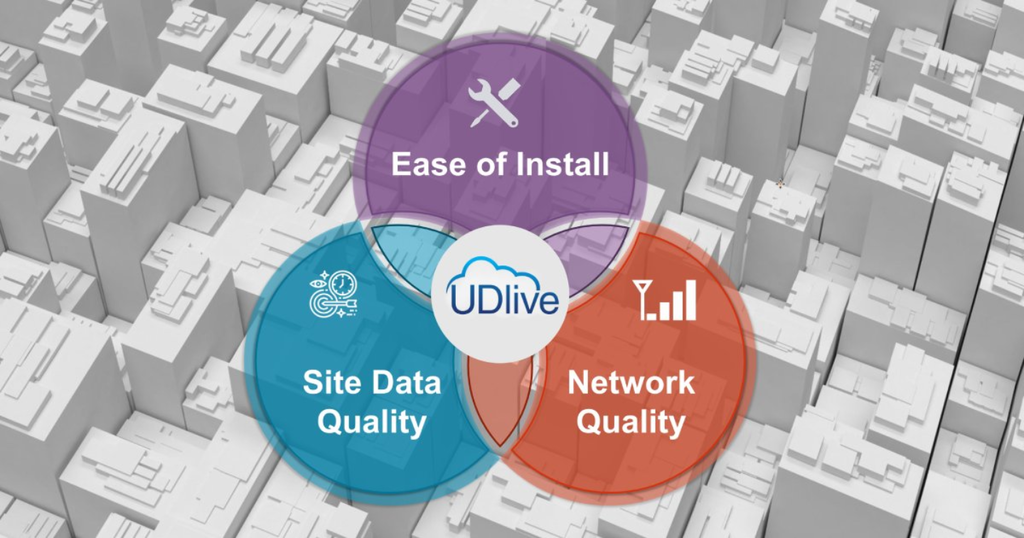 Installer inspecting site and UDlive sensor device.